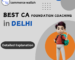 Commerce Wallah banner promoting the Best CA Foundation Coaching in Delhi, featuring a cheerful animated character holding a backpack and a clean, modern design."